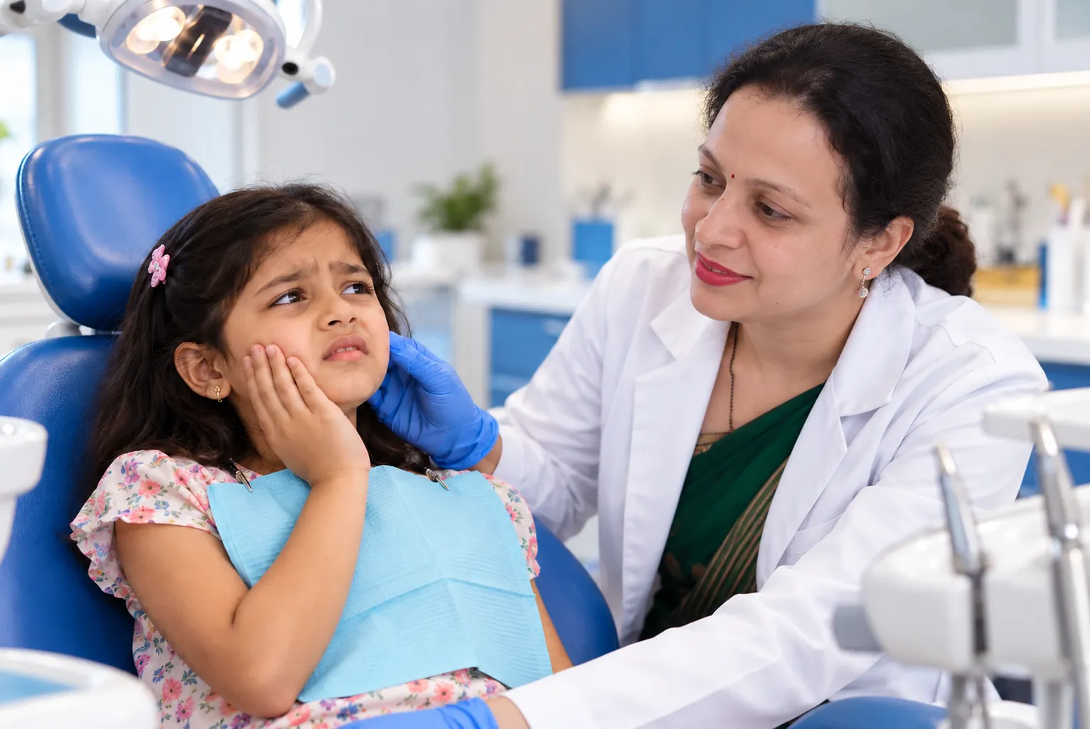 Your child has a toothache or sensitivity